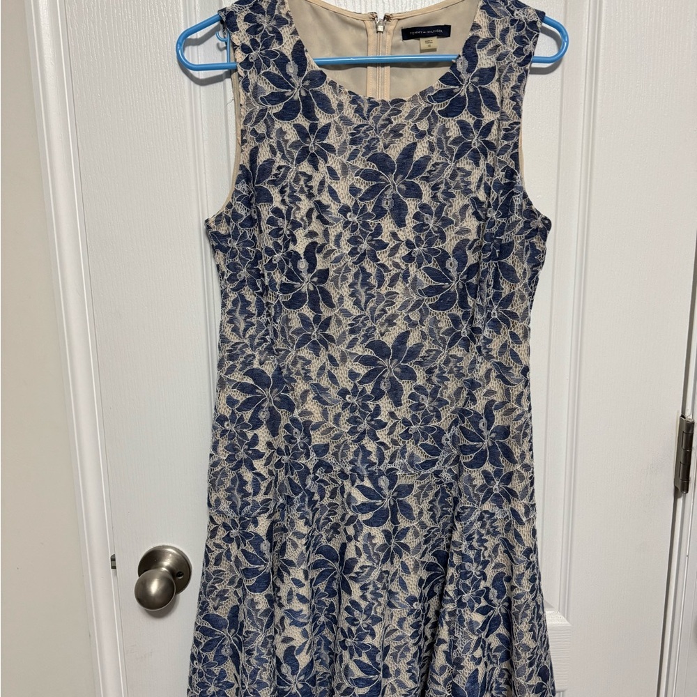 Tommy Hilfiger Blue A-Line Midi Dress